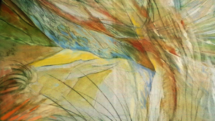 Peinture intitulée "09-jaillissement-mf…" par Marie-Françoise Carbonnelle, Œuvre d'art originale,