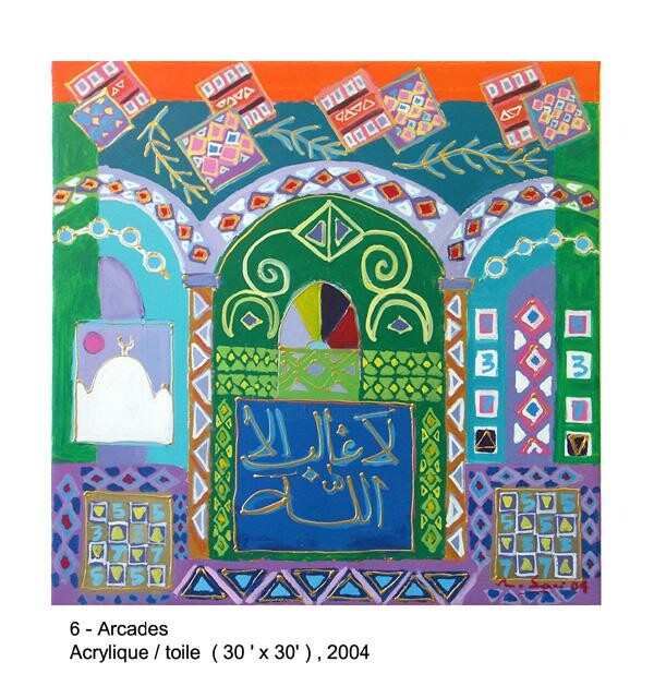 Pintura titulada "Arcades" por M'Hamed Saci, Obra de arte original
