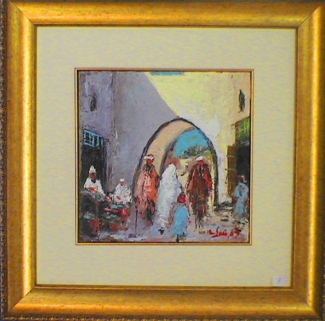 Peinture intitulée "Bain de Foule" par M'Hamed Saci, Œuvre d'art originale