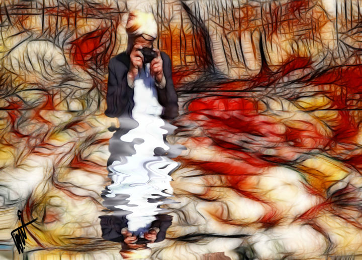 Digital Arts με τίτλο "reflection" από Mohammed Arbouz, Αυθεντικά έργα τέχνης, Ψηφιακή ζωγραφική