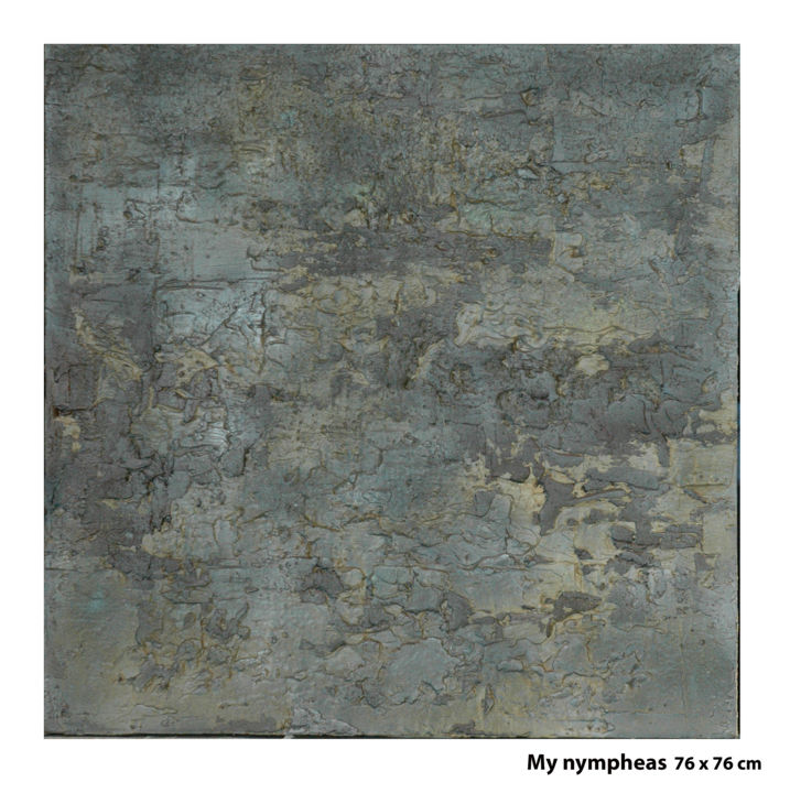 Painting titled "My nympheas" by Michel Marin, Original Artwork