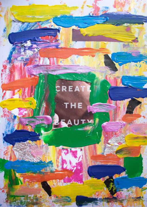 Collages titulada "Create the beauty" por M. Mystery Artist, Obra de arte original, Collages