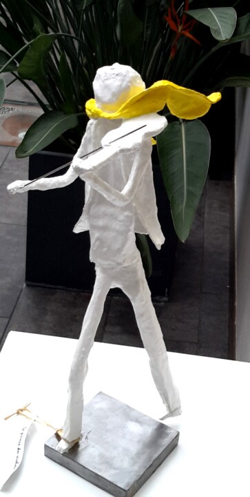 Sculpture titled "le-prince-du-violon" by M.Ou Mme Rajot Jean Louis, Original Artwork, Resin