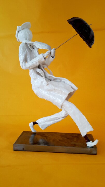 Sculpture titled "VENDU : singing-in-…" by M.Ou Mme Rajot Jean Louis, Original Artwork