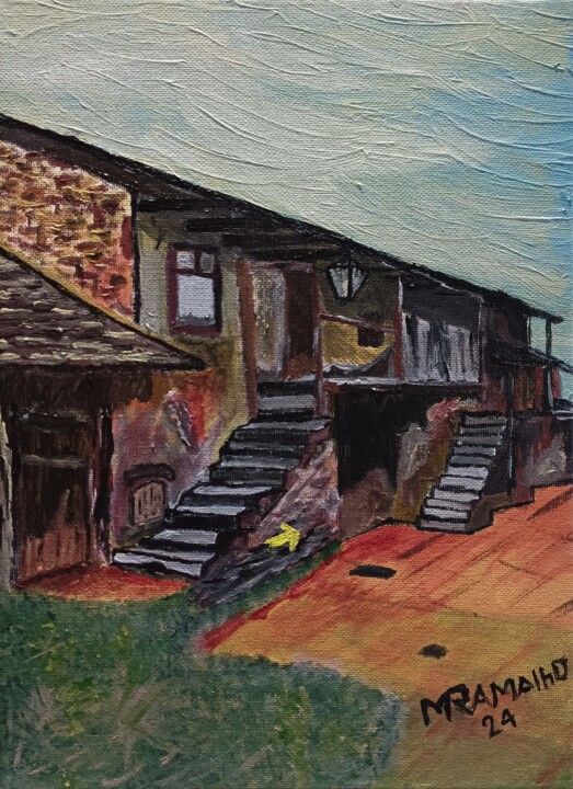 Pintura titulada "Casa Velha no Camin…" por M Ramalho, Obra de arte original, Acrílico Montado en Bastidor de camilla de mad…