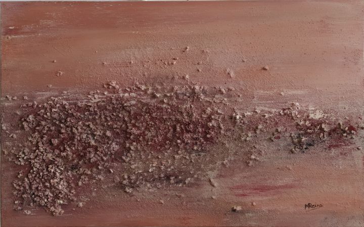 Peinture intitulée "Red sand" par Marta Reina, Œuvre d'art originale, Acrylique