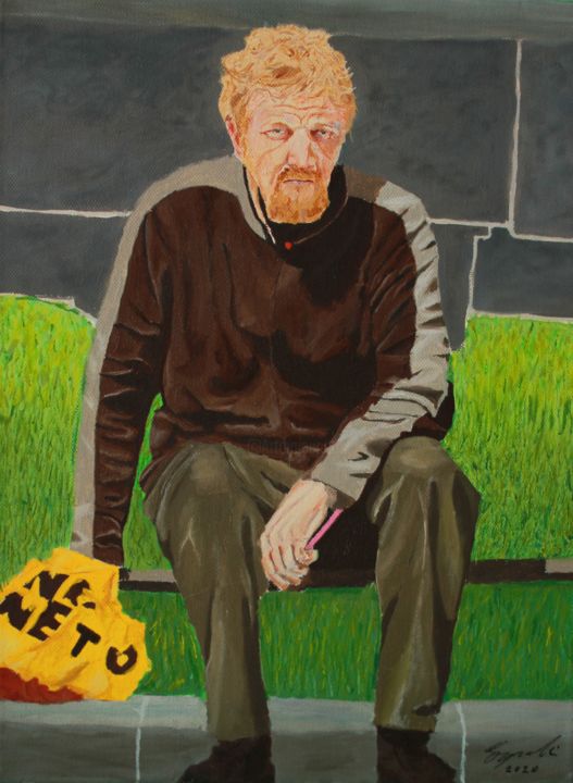 Peinture intitulée "Jestem z miasta" par Marek Szpakowski, Œuvre d'art originale, Huile