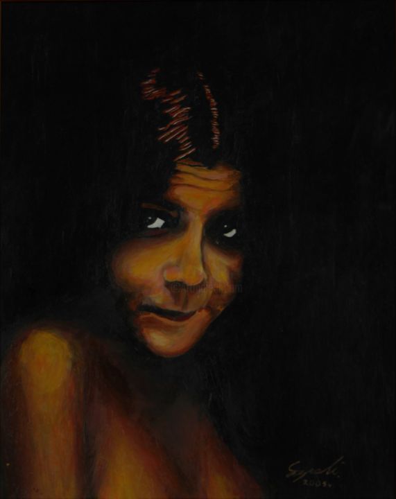 Painting titled "Wanda" by Marek Szpakowski, Original Artwork, Oil