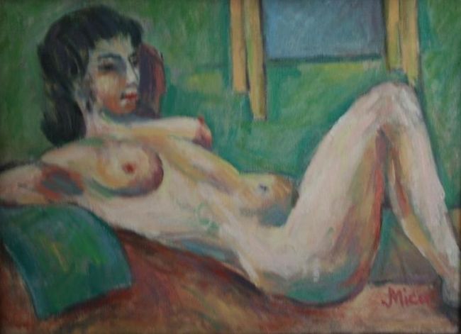Painting titled "Rest" by Mihai Micu, Original Artwork, Oil