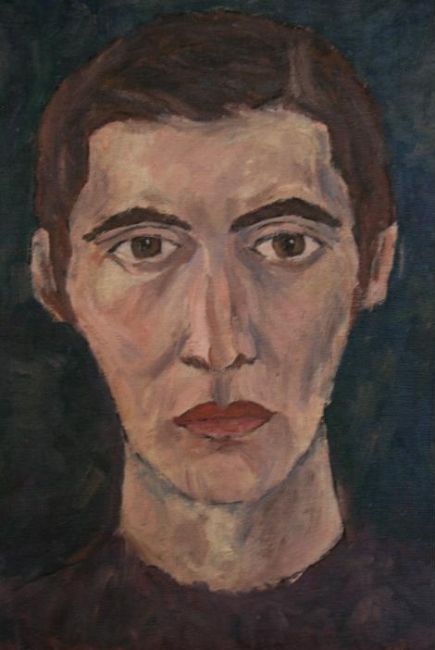Painting titled "Self-portrait" by Mihai Micu, Original Artwork
