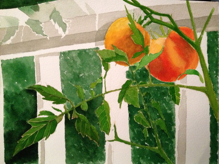 Pintura intitulada "Brookline Tomatoes…" por Ma Bella Ponferrada, Obras de arte originais