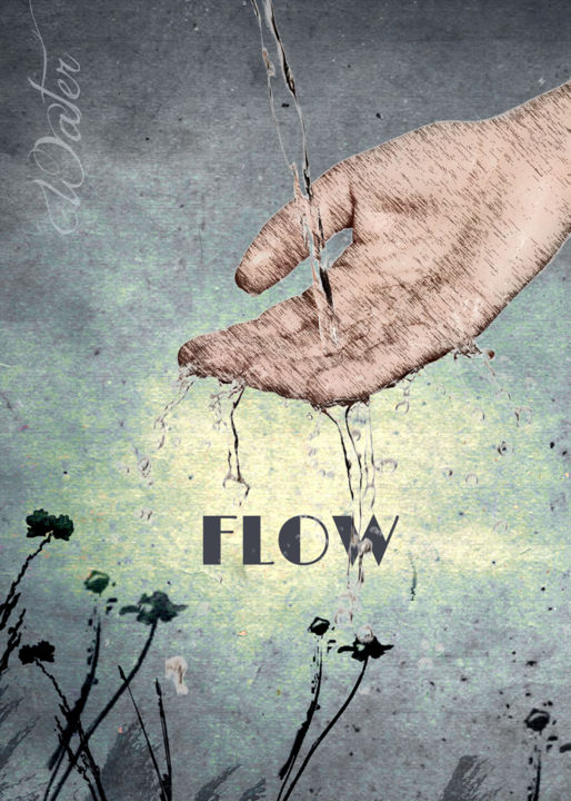 Digital Arts titled "Flow - Water" by Betty Heideman, Original Artwork, 2D Digital Work