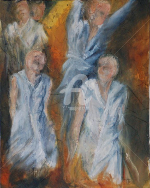 Painting titled "le-proces-1-techniq…" by Ma Yane, Original Artwork, Oil