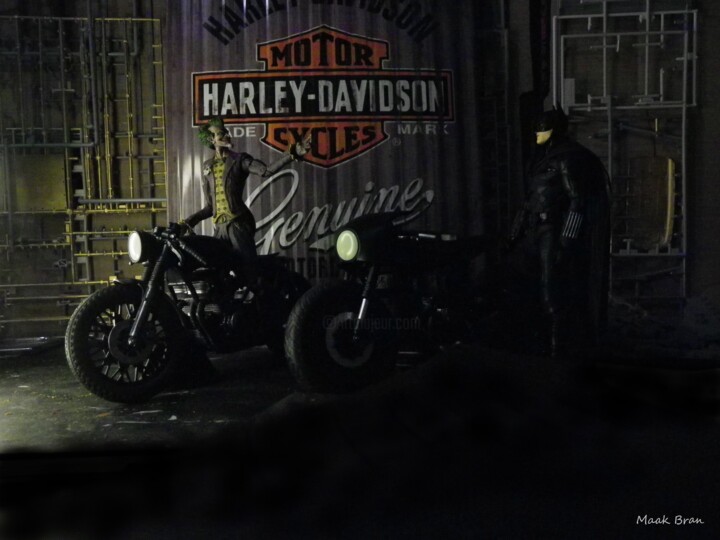 Fotografia intitolato "Gotham motorcycle c…" da Maak Bran, Opera d'arte originale, Fotografia digitale