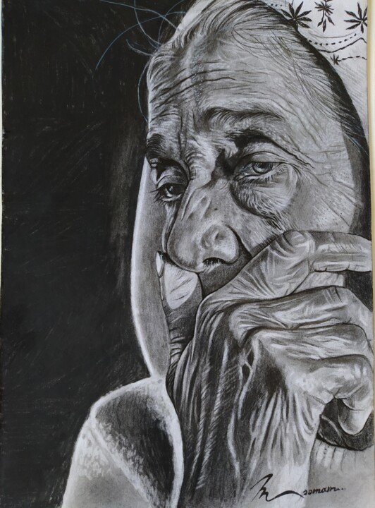 Peinture intitulée "Drawing pencil" par Maamoun Ajmi, Œuvre d'art originale, Crayon