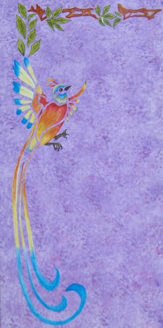 Peinture intitulée "Oiseau du paradis" par Mabdeco, Œuvre d'art originale