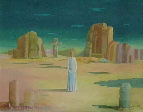 Painting titled "El Creador" by Mabel Wallasch, Original Artwork, Other