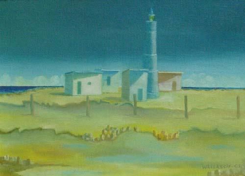 Peinture intitulée "Faro de José Ignacio" par Mabel Wallasch, Œuvre d'art originale, Autre