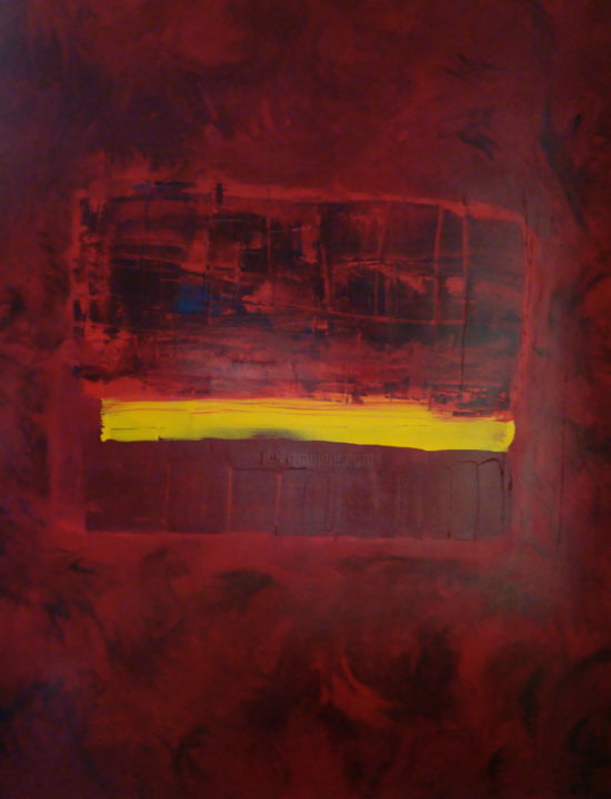 Painting titled "Série Rouge 1" by Ancé Bourgin, Original Artwork