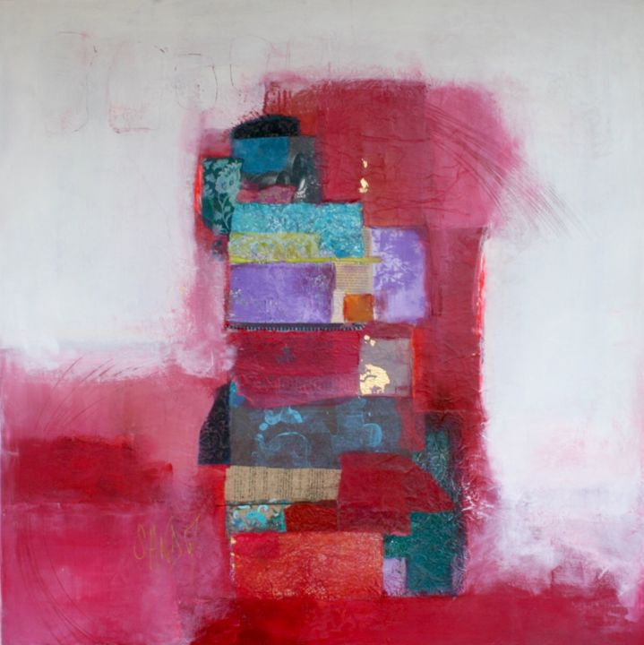 Pittura intitolato "SI ALLA VITA" da Sandrine Macchieraldo, Opera d'arte originale,