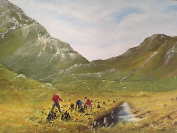 Painting titled "Footing the Turf" by Chris Mcgloin, Original Artwork