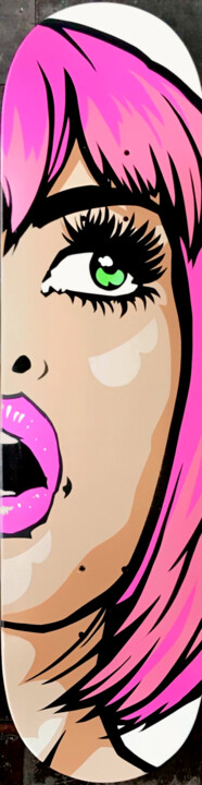"Pinky (SkateDeck)" başlıklı Tablo Mach-One tarafından, Orijinal sanat, Sprey boya