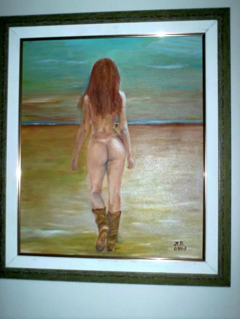 Painting titled "Gata das Botas" by Machado Dos Santos, Original Artwork