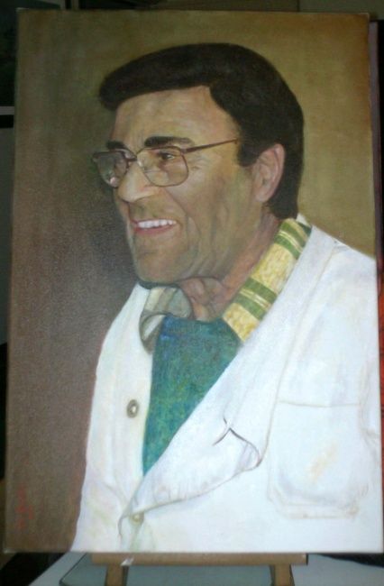 Painting titled "Um amigo - V.C." by Machado Dos Santos, Original Artwork