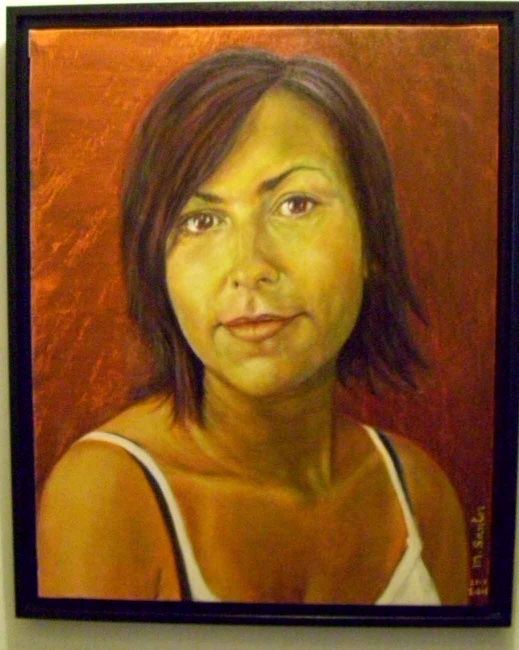 Peinture intitulée "Minha filhota Sofia…" par Machado Dos Santos, Œuvre d'art originale