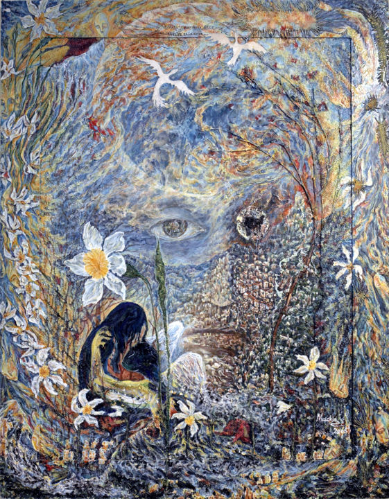 Peinture intitulée "Le Pardon" par Macha Volodina, Œuvre d'art originale, Autre