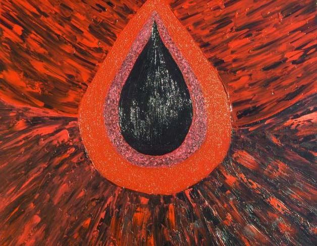 Painting titled "Magma" by Laurence Machils, Original Artwork