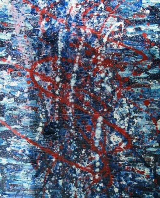 Painting titled "Vibration" by Laurence Machils, Original Artwork