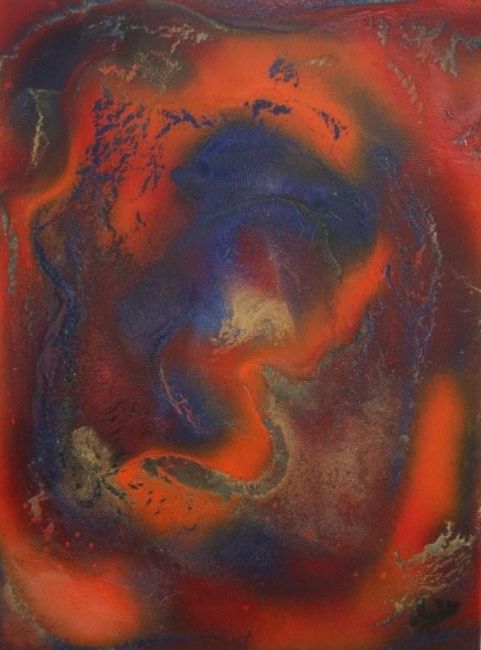 Malarstwo zatytułowany „Inferno” autorstwa Laurence Machils, Oryginalna praca