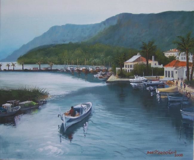 "Akyaka Liman 1" başlıklı Tablo Macit Erdoğan tarafından, Orijinal sanat