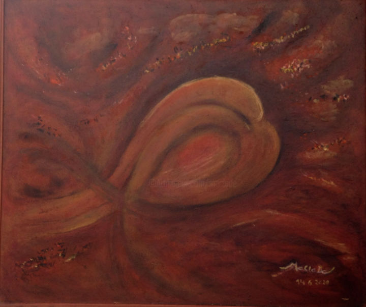 Painting titled "Amour fusionnel" by Maclade, Original Artwork, Oil