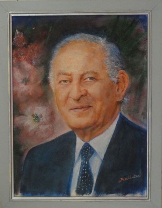 Painting titled "portrait de cette g…" by Maclade, Original Artwork, Oil