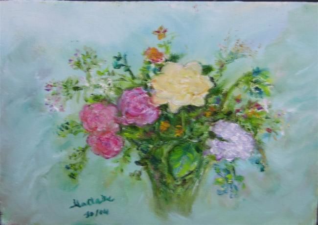 Painting titled "Bouquet Chatou" by Maclade, Original Artwork, Other