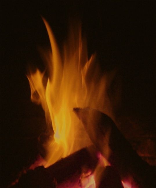 "Feu de cheminée" başlıklı Fotoğraf Maclade tarafından, Orijinal sanat, Diğer