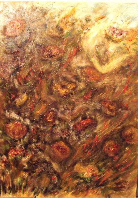 Peinture intitulée "sarabande florale (…" par Maclade, Œuvre d'art originale, Huile