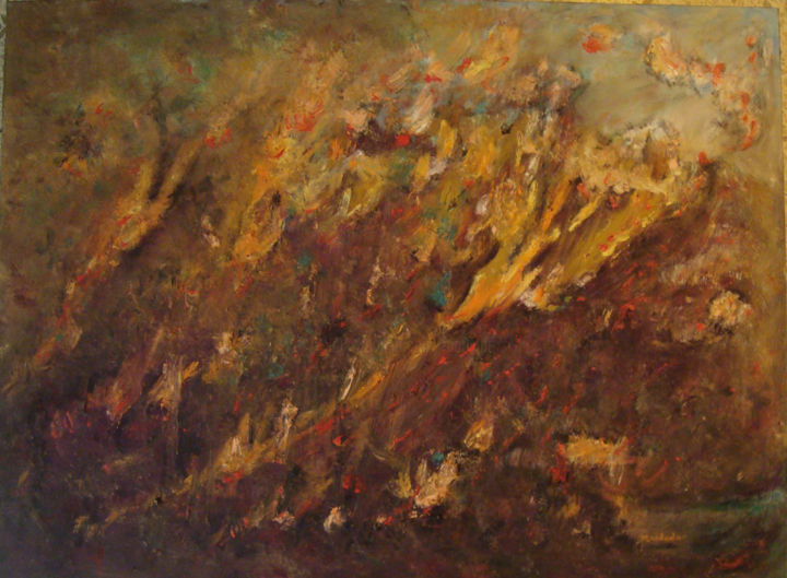 Painting titled "tab-nouvelles-du-so…" by Maclade, Original Artwork, Oil
