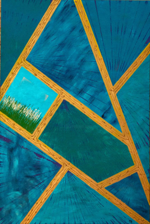 Painting titled "Minerva" by Madalina Veisa, Original Art, Acrylic