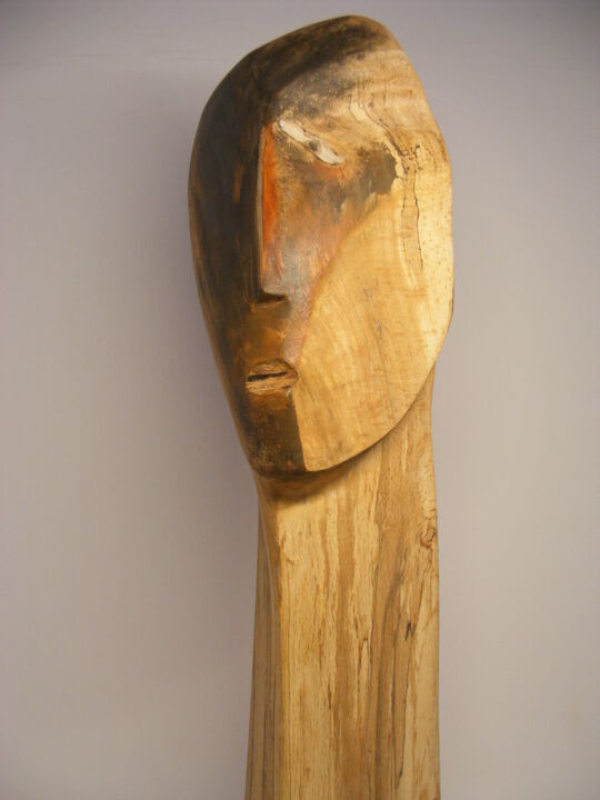 Sculpture titled "à vif" by Madame Bout-De-Bois, Original Artwork, Wood