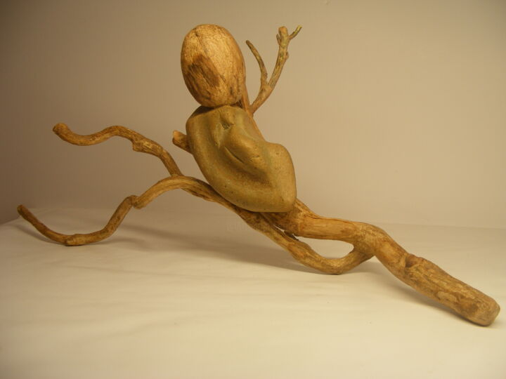 Sculpture titled "penn koad 1. "origi…" by Madame Bout-De-Bois, Original Artwork, Wood