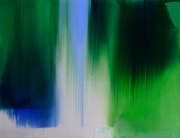 Painting titled "Forest, forest... 1…" by Madara Gulbis, Original Art, Oil