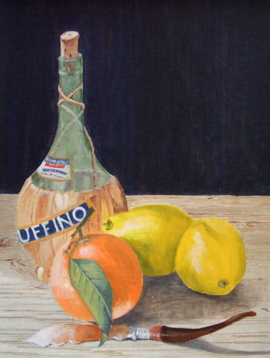 Pintura intitulada "Still Life with Chi…" por Maddalena Pacini, Obras de arte originais, Óleo