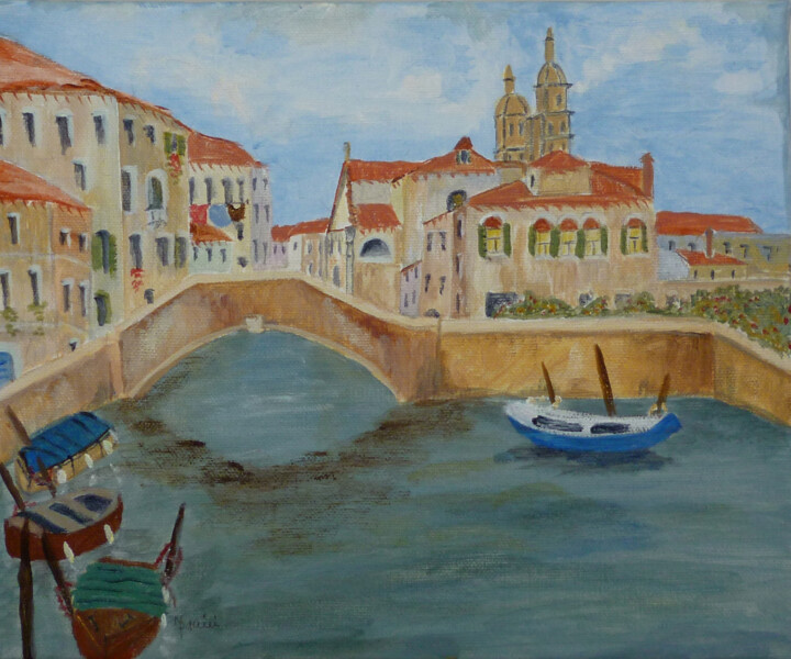 Pintura titulada "Venetian Bridge" por Maddalena Pacini, Obra de arte original, Acrílico