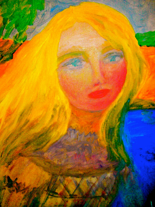 Peinture intitulée "blondissimo.jpg" par Madeleine Gendron, Œuvre d'art originale