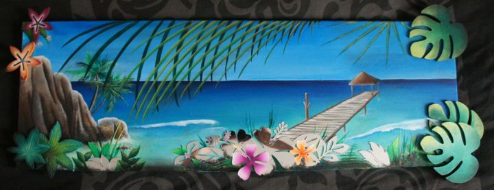 Pintura titulada "Seychelles" por Mademoiselle Léna, Obra de arte original, Acrílico
