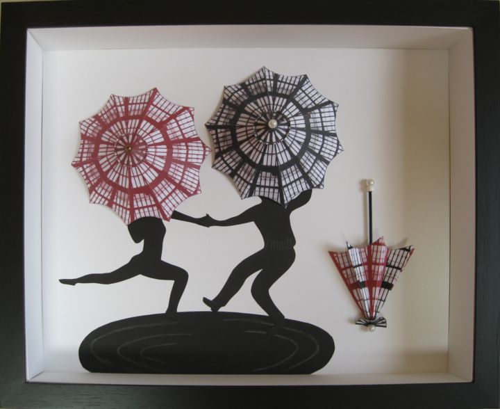Artisanat intitulée "les danseurs à l'om…" par Mad, Œuvre d'art originale
