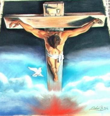 Painting titled "Cristo del Dalì" by Madoner, Original Artwork